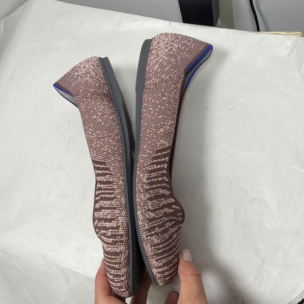 ROTHY’S Retired Rothys Desert Metallic Round Toe Flats The Flat sz 10 EUC - Picture 5 of 11